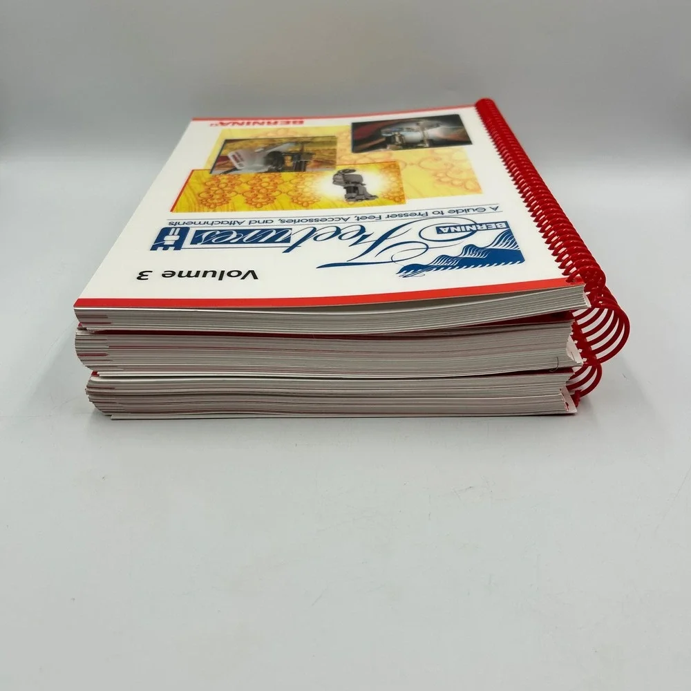 Bernina Feetures Guide Books Volumes 1 2 3 Spiral Bound Presser Feet Manuals Set